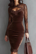 Lace-Detail Bodycon Dress