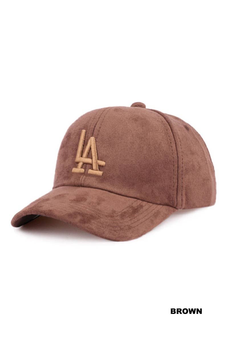 1205 La City Logo Classsic Suede Baseball Cap SI-29158 Zenana Consgt.