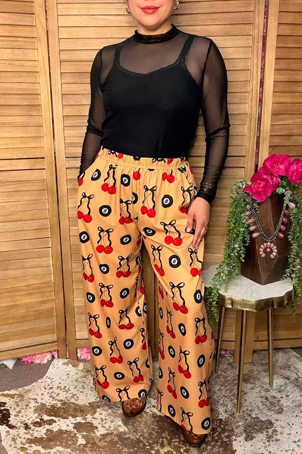 Trendy cherries & 8 balls women's boutique pant  GJQ17190