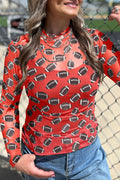 66 Game Day Rugby Mesh Sheer Long Sleeve Top (S-XL)