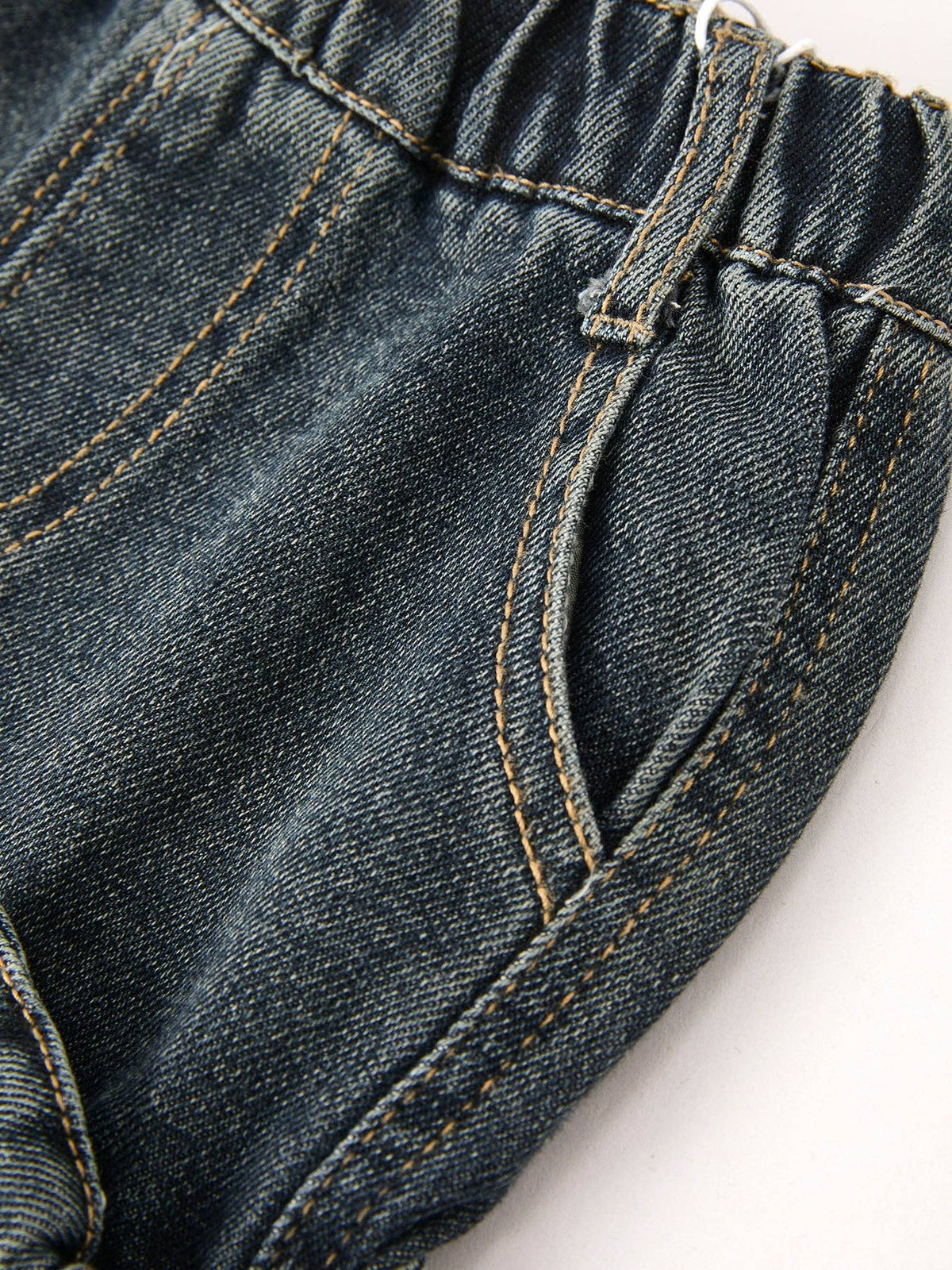 Bow Stretch Wide-Leg Jeans