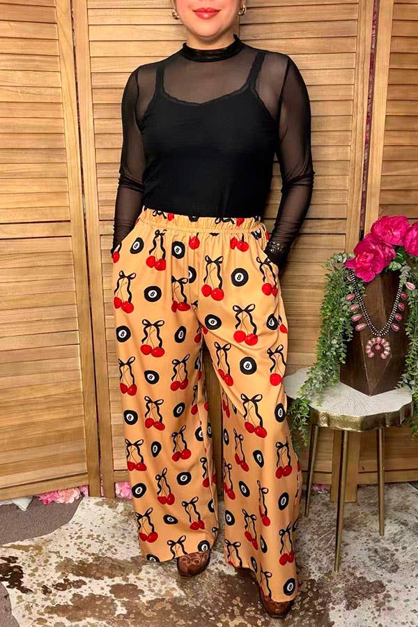 Trendy cherries & 8 balls women's boutique pant  GJQ17190
