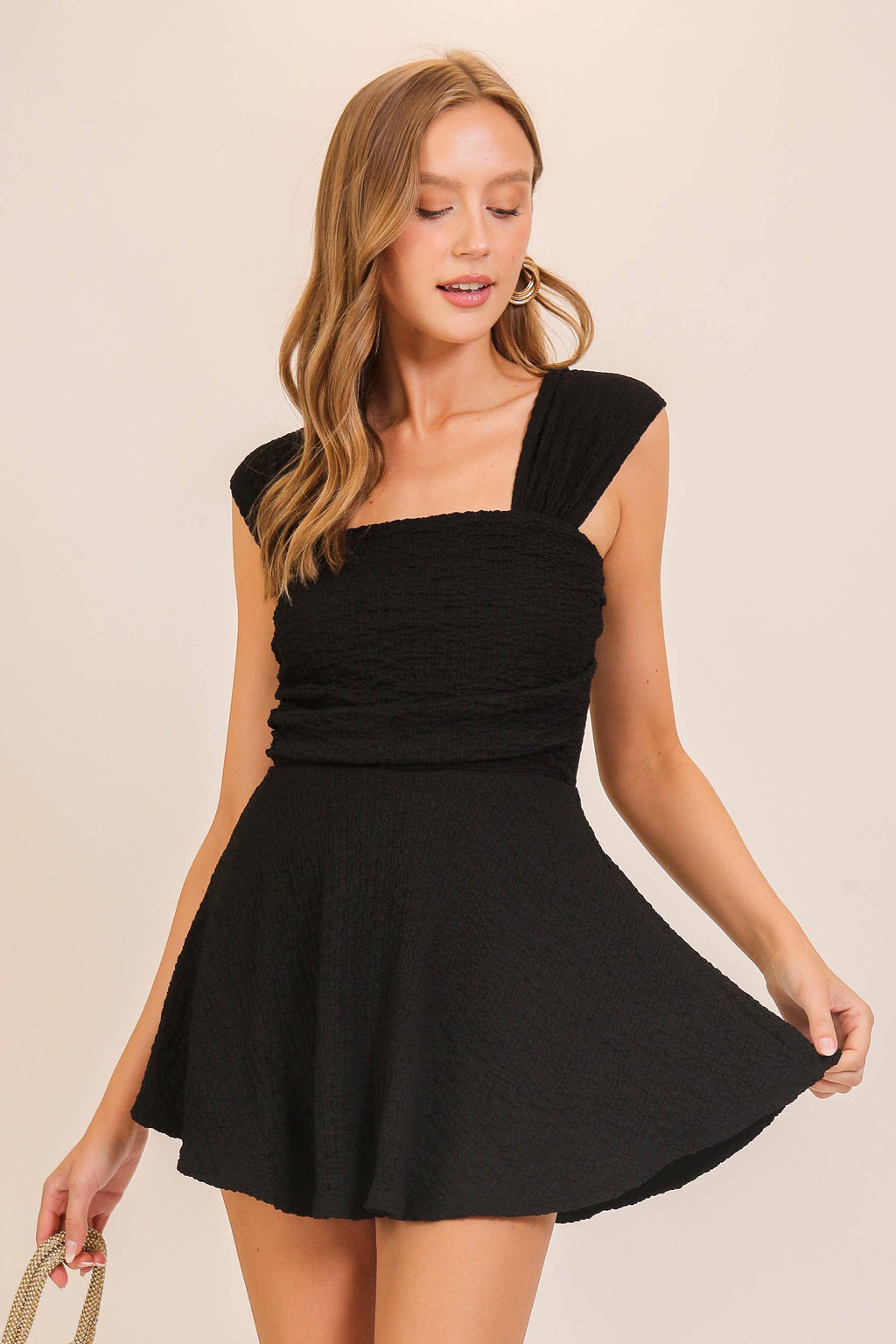 0424 Sway Square Neck Romper SI-29767