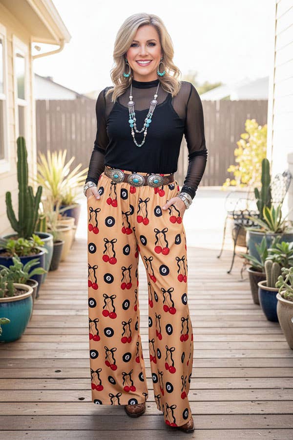 Trendy cherries & 8 balls women's boutique pant  GJQ17190