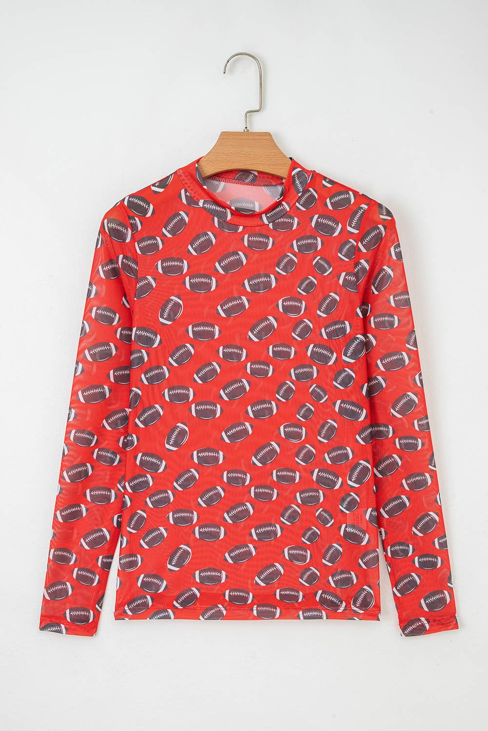 66 Game Day Rugby Mesh Sheer Long Sleeve Top (S-XL)