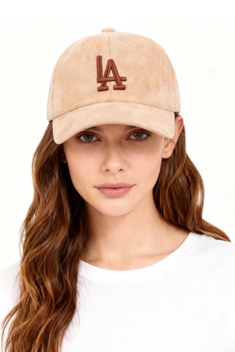 1205 La City Logo Classsic Suede Baseball Cap SI-29158 Zenana Consgt.