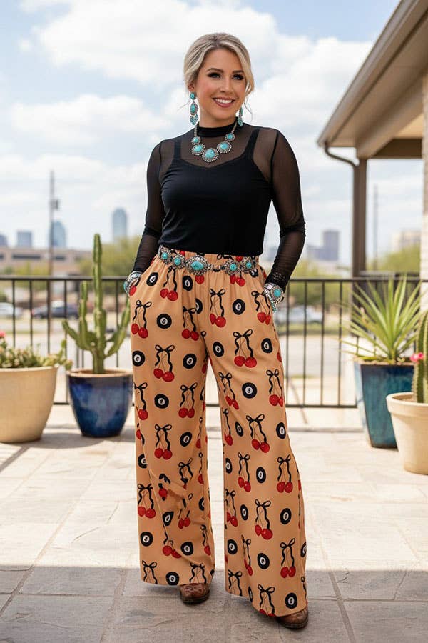 Trendy cherries & 8 balls women's boutique pant  GJQ17190