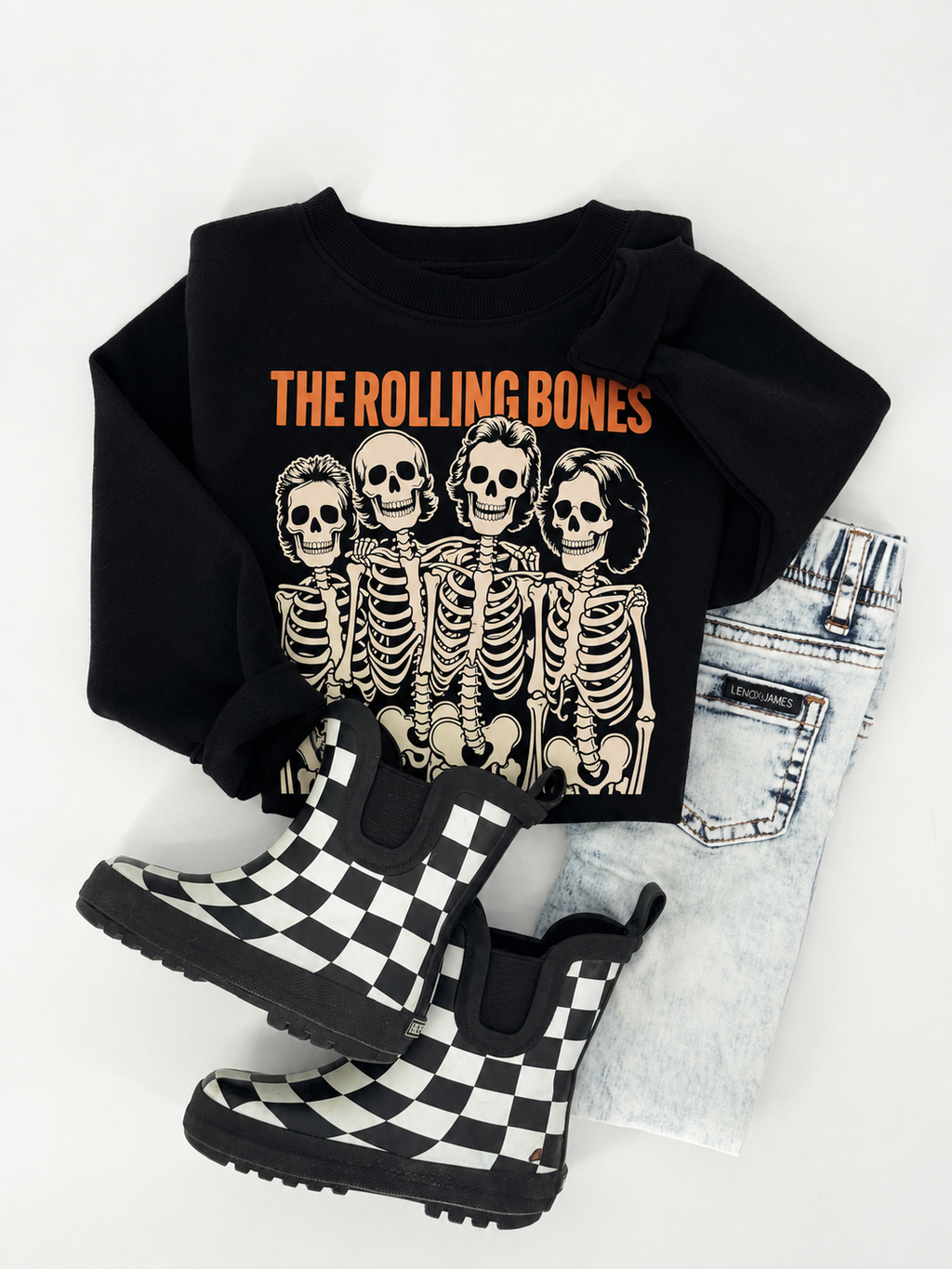 Rolling Bones | Kids Fall + Halloween Sweatshirt