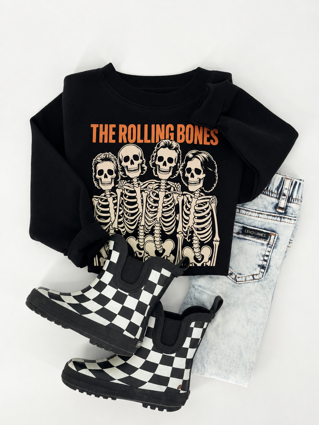 Rolling Bones | Kids Fall + Halloween Sweatshirt