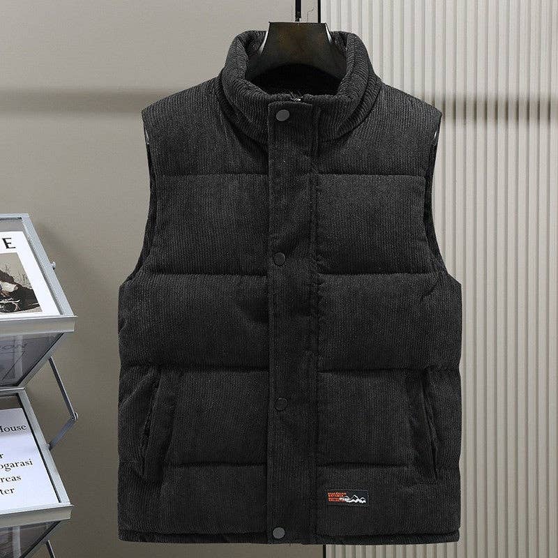 Men's Solid Color Corduroy Cotton Vest