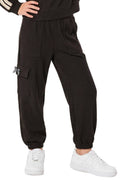 GKP-Q26-38282A Girls Knit Ribbed Jogger Pant