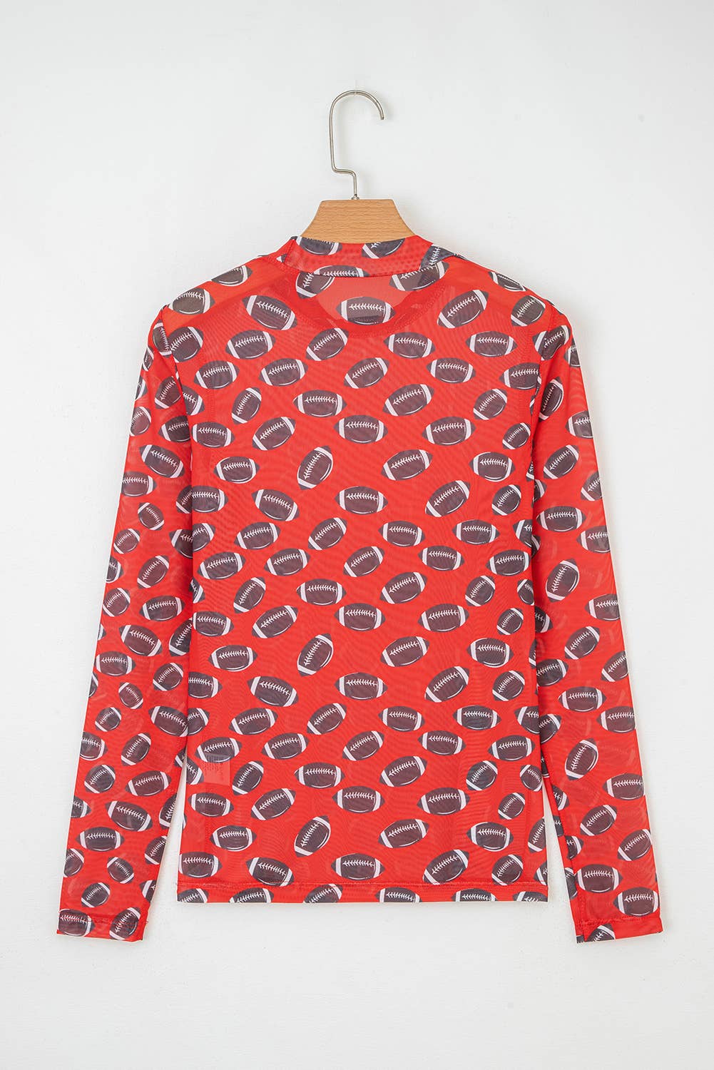 66 Game Day Rugby Mesh Sheer Long Sleeve Top (S-XL)