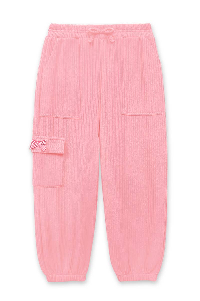 GKP-Q26-38282A Girls Knit Ribbed Jogger Pant