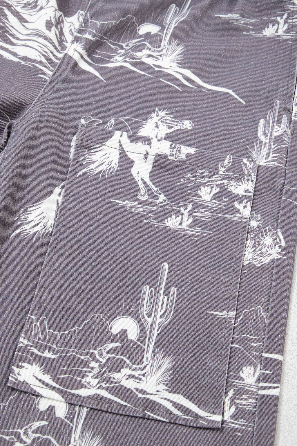 66 Western Wild West Riding Vintage Printed Shift Jeans