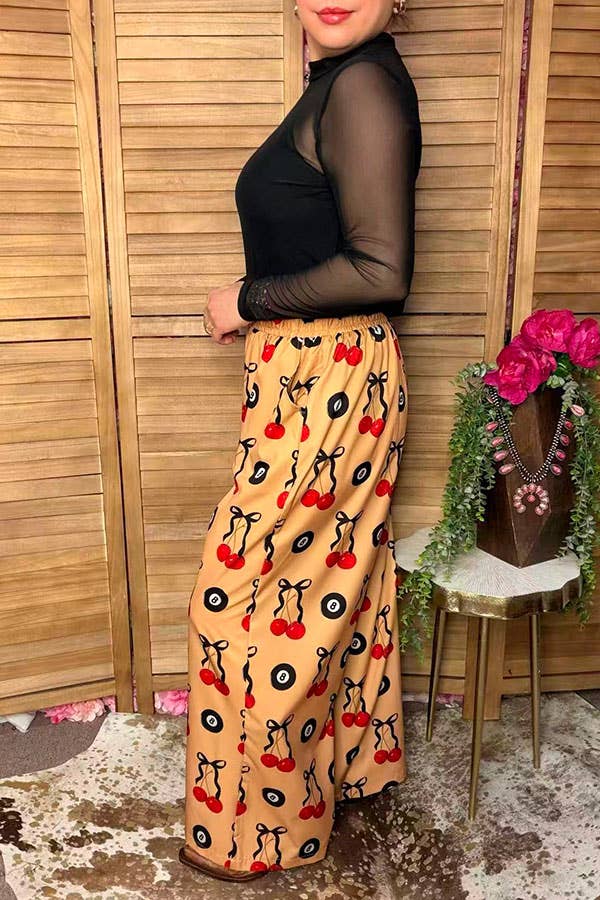 Trendy cherries & 8 balls women's boutique pant  GJQ17190