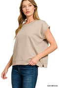 Scuba Side slit Sweatshirt - Zenana