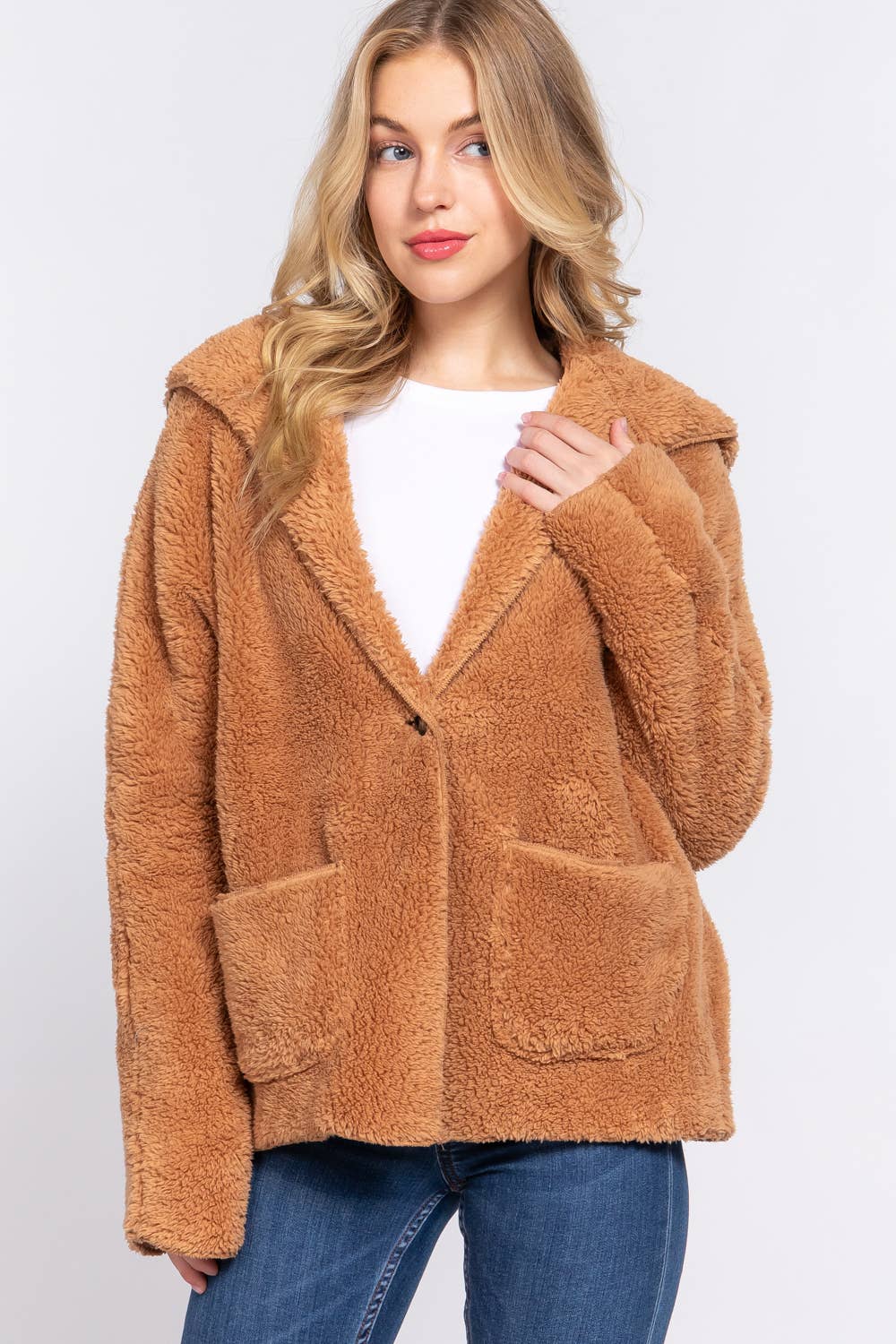 Dolman Sleeve Hoodie Sherpa Jacket